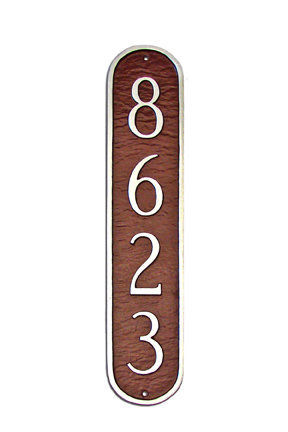 Oblong 4-Line Wall Address Plaque