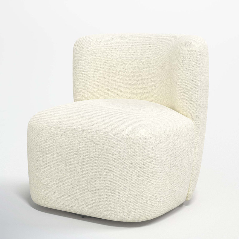 Mariza 28" W Swivel Lounge Chair, Milsap Canvas Sustain® Tweed