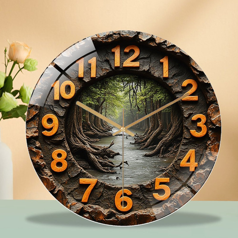 Horloge murale en pierre 12 po Stone River Forest