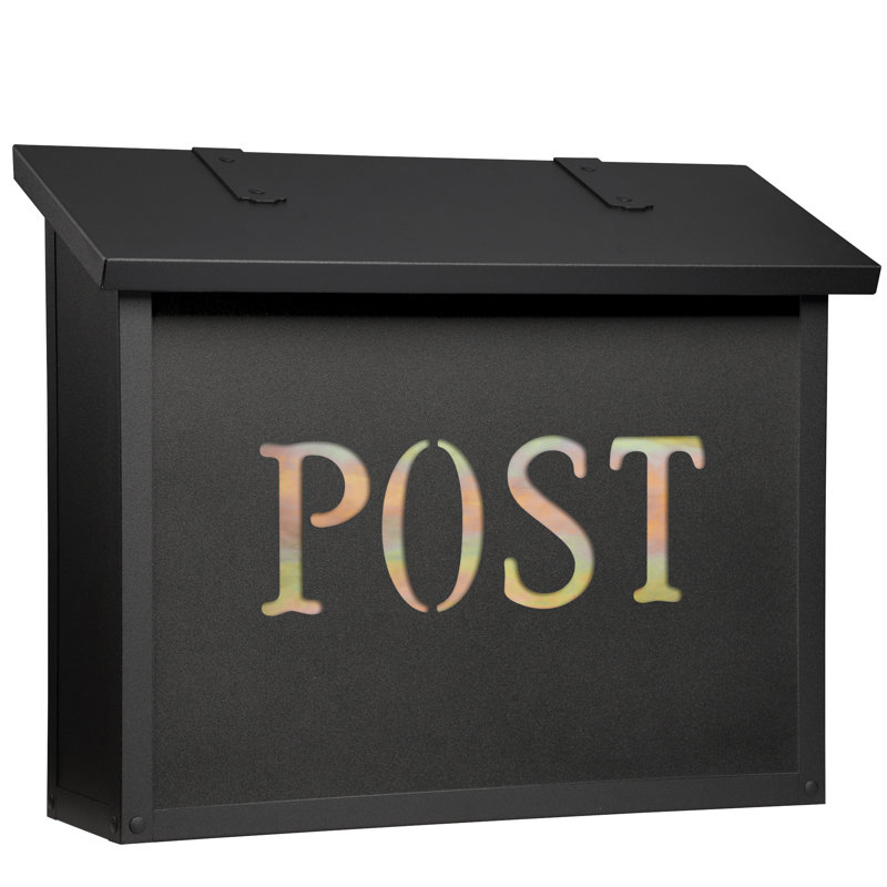 Boîte aux lettres murale classic, Or irisé, Noir texturé