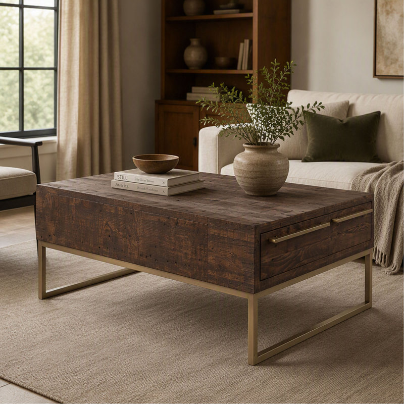 Table basse - Taupe - Style transitionnel