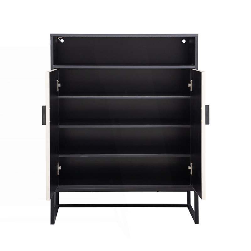 5-Tier Shoe Storage Cabinet, Shoe Cabinet With Doors, Modern Shoe Organizer