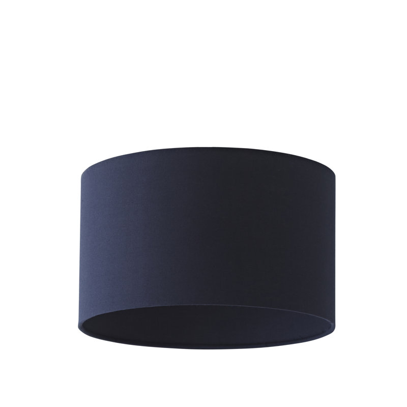 27.5cm H Cotton Drum Pendant Shade ( Screw On ), Blue, 15cm H x 25cm W x 25cm D