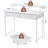 White 2-drawer Computer Desk, Small Home Office Desk With Drawers, Writing Desk Study Desk with with Monitor Stand-118665708