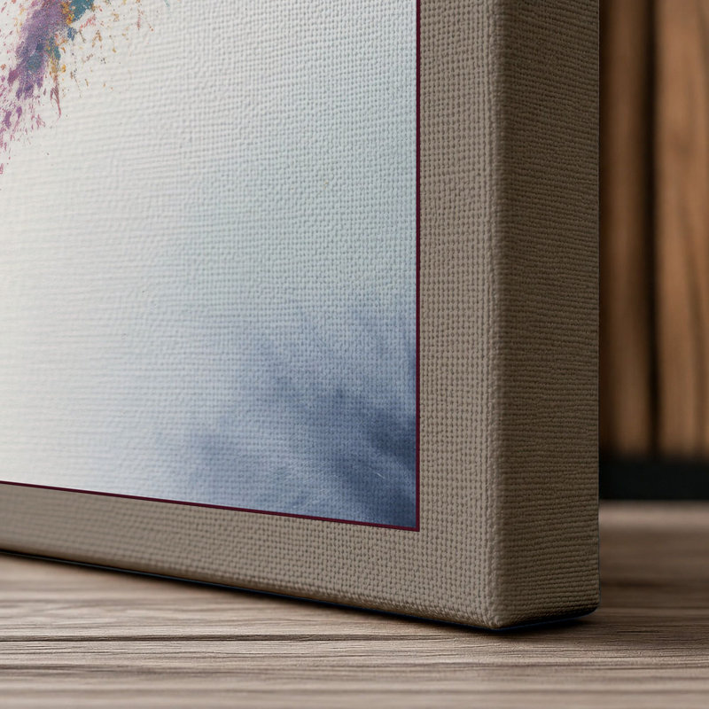 Dissolving Heart Modern - Wrapped Canvas, 36x24 - 91.4 x 61.0 cm, Taupe Border