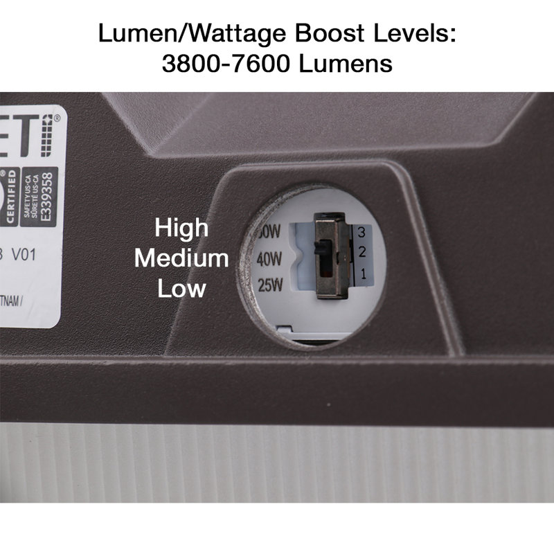 200-Watt Equivalent Integrated LED Canopy Light 3100-8700 Lumens 120-277V Adjustable CCT Dimmable