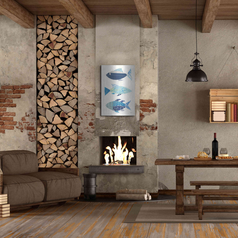 Beachcrest Home ™ «Go With the Flow IV» par Courtney Prahl, art mural en métal, H 36 po x l 24 po