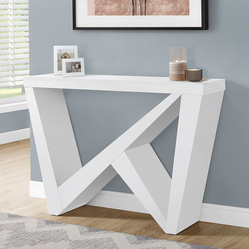 Blinny 47.25''W W-Shaped Console Table, White