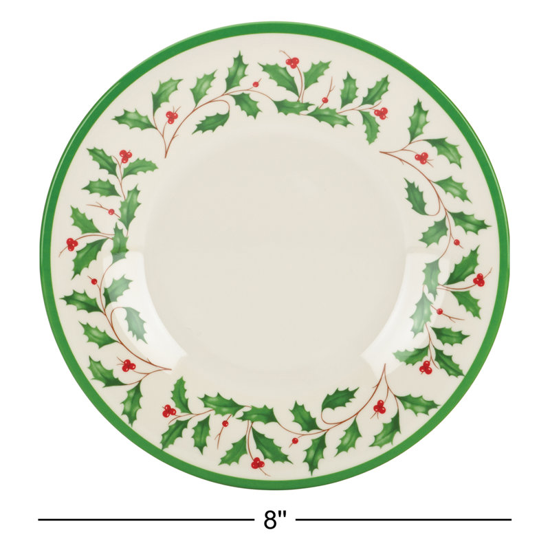 Holiday Melamine 8" Plate