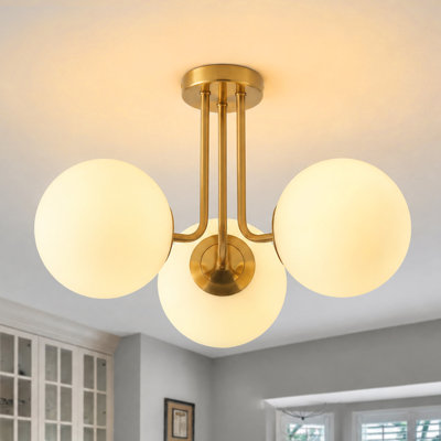 Nathon Glass Semi Flush Mount