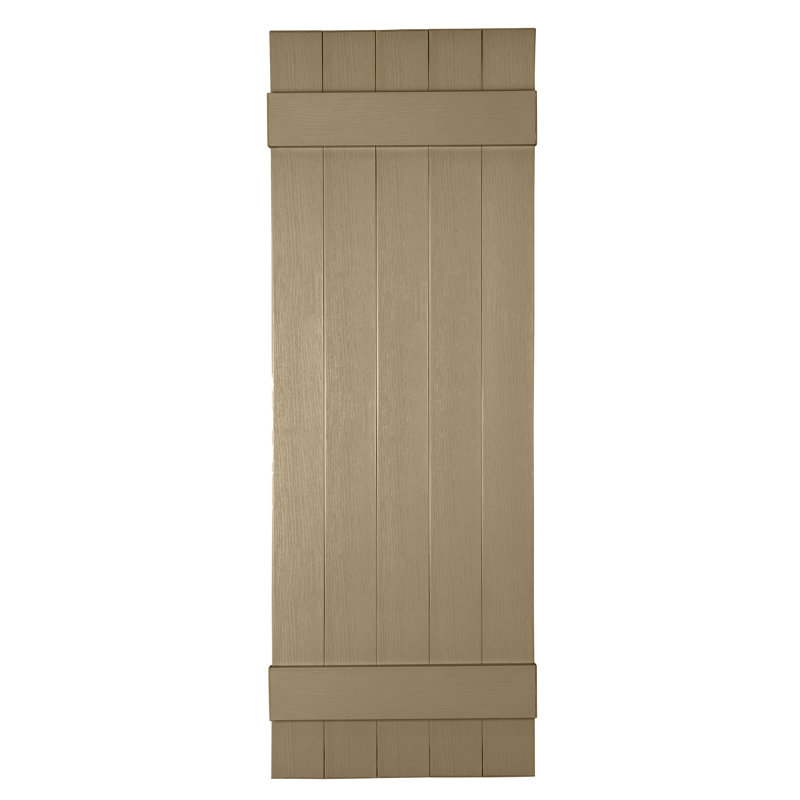 Persiennes personnalisées à 5 planches fermées, 50", Argile à poterie