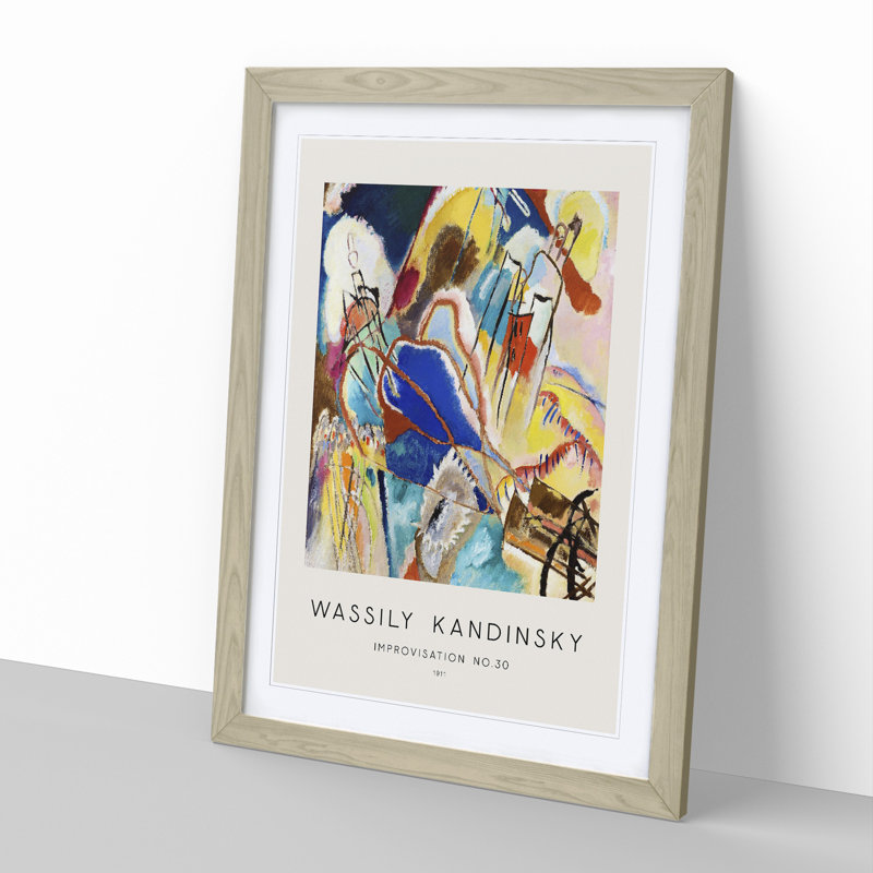 Improvisation No.30 by Wassily Kandinsky - Picture Frame Painting, Oak Framed, 65cm H x 48cm W x 2cm D