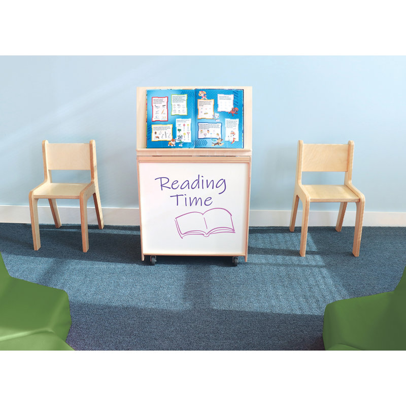 Birch Natural UV Big Book Display with Clear Bin