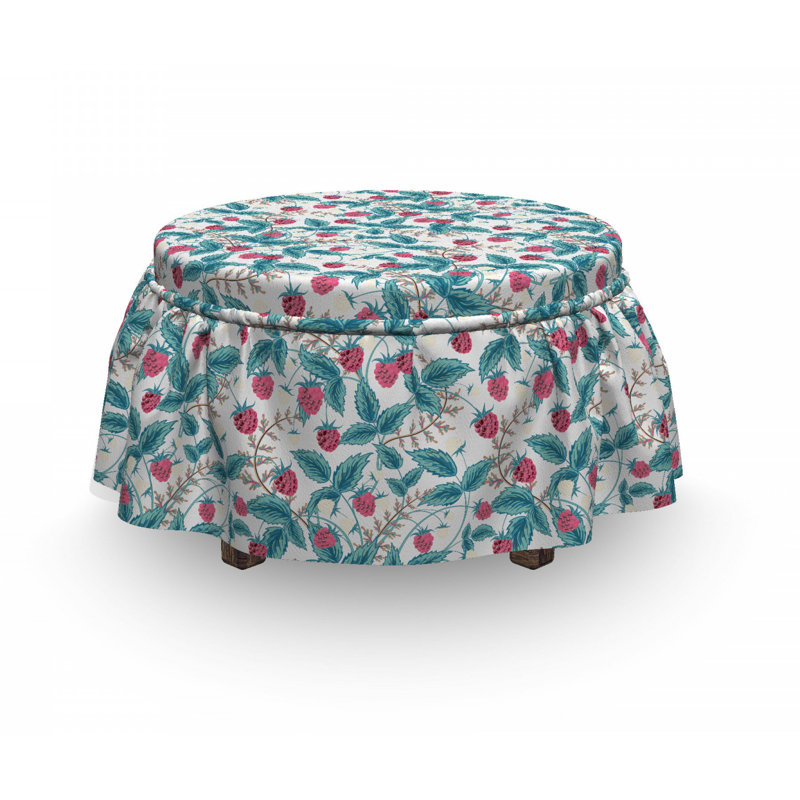 Housse pour repose-pieds raspberries spring season