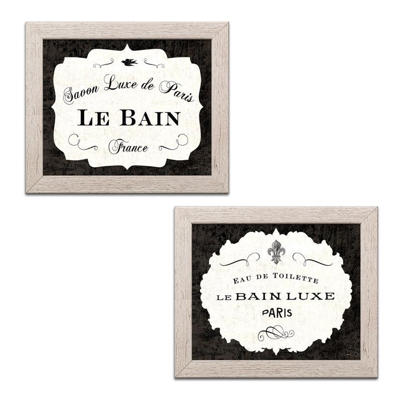 « le bain luxe i & ii » par sue schlabach-2 pièces, ensemble de 2 reproductions d’art sur papier
