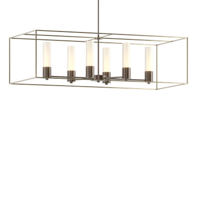Luminaire suspendu linéaire à 6 lumières pour îlot de cuisine Portico