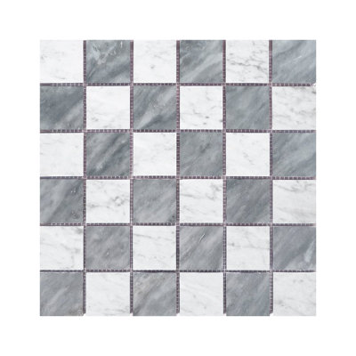 Marbre gris de Carrare et Bardiglio, damier adouci

Mosaïque murale et de plancher en damier

Carrelage mural et sol mosaïque