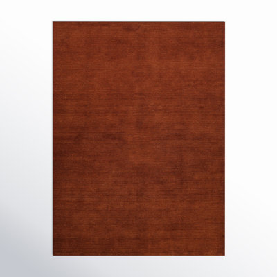 Magdaline Hand Loomed Wool Rust Area Rug