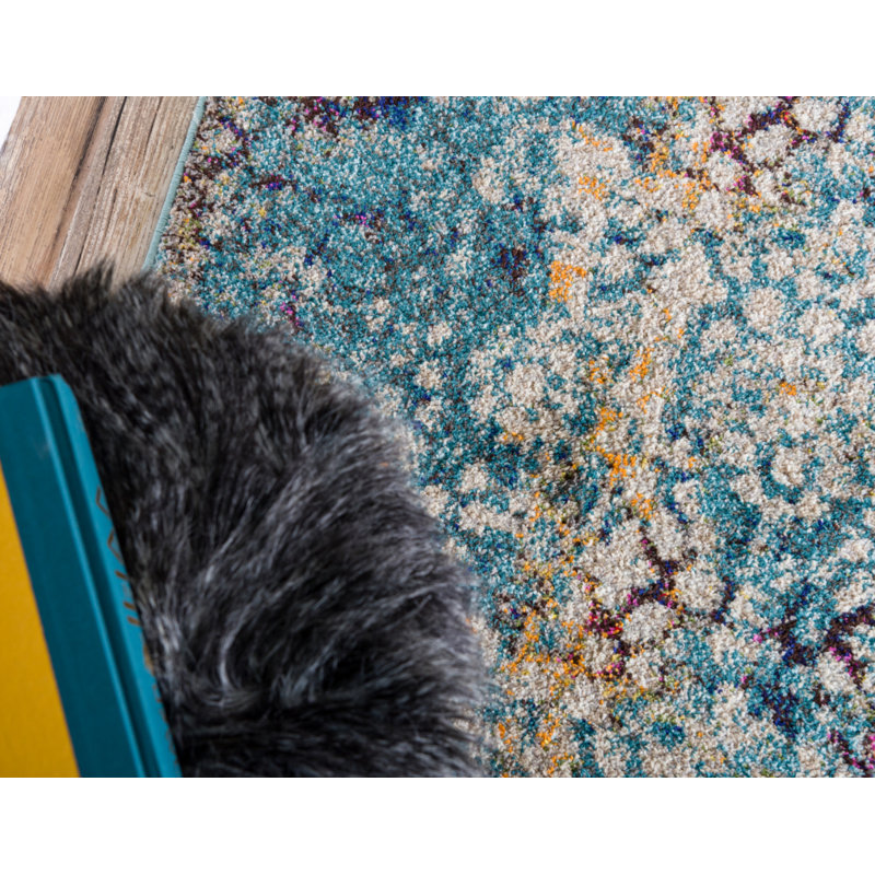 Dimonetta Washable Abstract Indoor Rug, Rectangle 3'3" x 5'3"