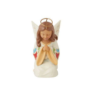Jim Shore Heartwood Creek Praying Angel Mini Figurine 4.33in
