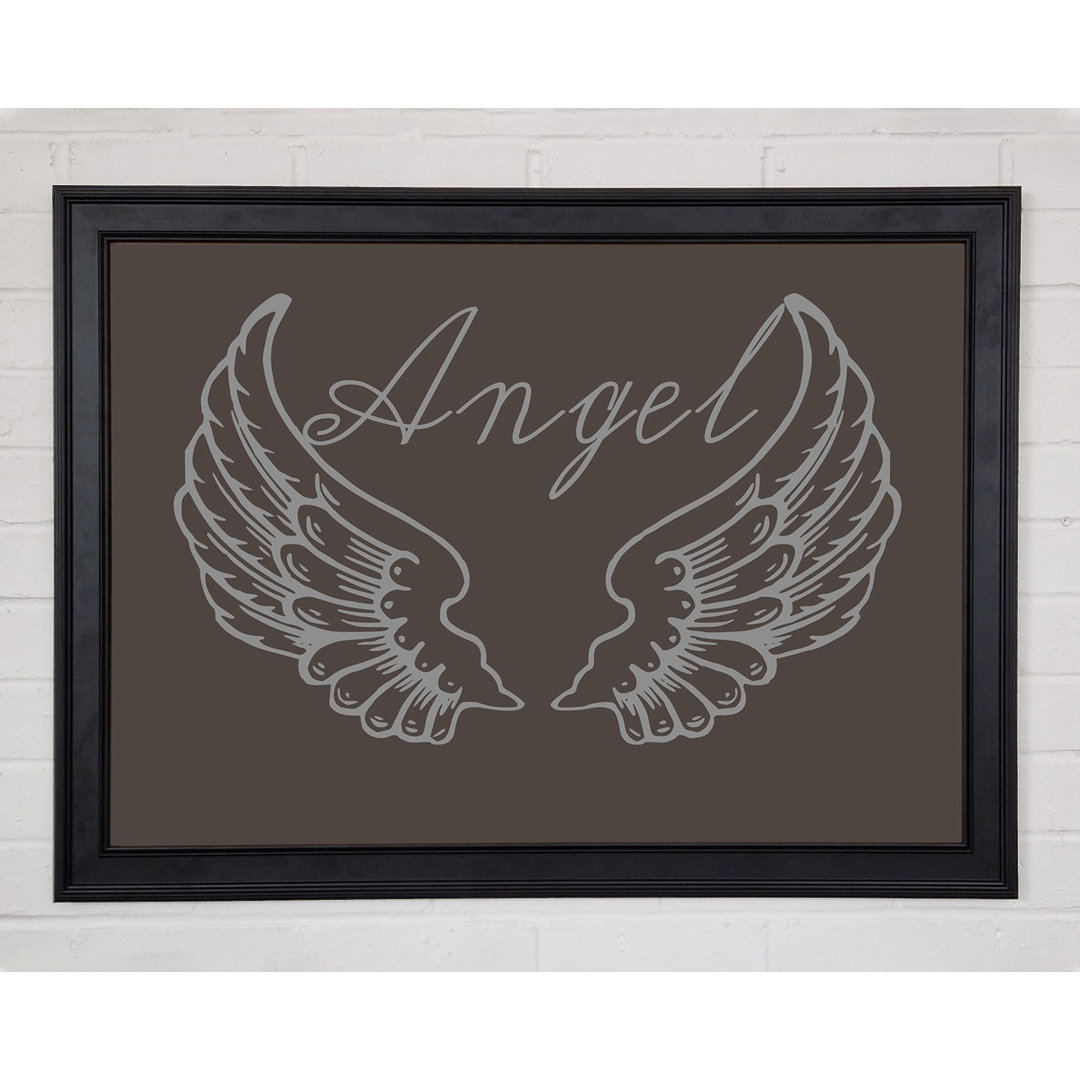 Angel Wings 4 Schokolade Gerahmter Druck 10151