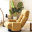 Chaise réglable en jaune, rotative à 360 degrés, structure en métal avec siège souple à plateforme pivotante jaune, rembourrage en tissu de siège-121365668