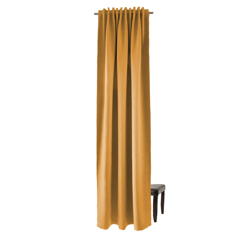 Lockmoor Room Darkening Curtain Single Panel, Saffron