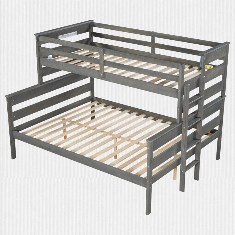 Twin Xl Over Queen Bunk Bed, Gray