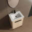 Base de meuble-lavabo avec lavabo, armoire de rangement avec portes, bois d'ingénierie