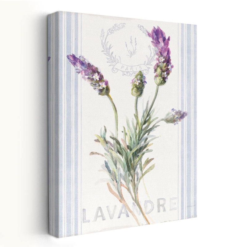 Fleurs et fleur de lavande bleue, H 48 po x l 32 po