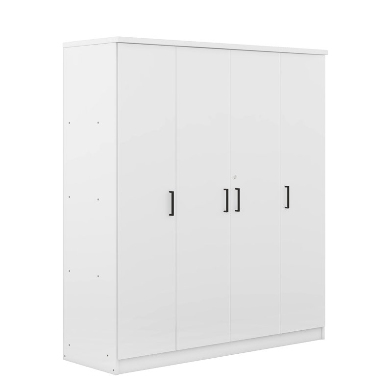 Armoire 4 portes avec 1 tiroir, Blanc