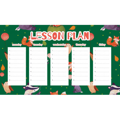 Magnetic Lesson Plan Woodland Animals and Balloons