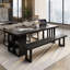 Black Rectangular Solid Wood desk-108430776