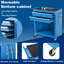 8 Metal Tool Cabinet With Side Hooks - Efficient Garage Storage Rolling Detachable Top