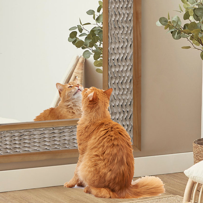 Miroir décoratif arqué en bois massif, 46 po x 26 po