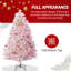 Arbre de Noël artificiel 7 pi avec base en métal pliable, arbre de Noël plein de flocons de neige 1200 branches, décoration de Noël pour les appartements, décoration de fête pour la maison (rose)-1093193104