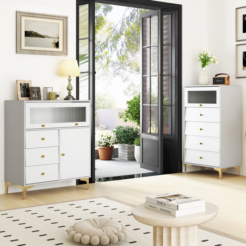 Metal 3 - Drawer Rectangle Accent Chest