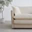 3 pièces avec coussins. Tissu blanc chenille. Structure en bois massif. Éponge. Matériau respirant. Gain de place pour l'espace de vie. Confortable et élégant. Facile à assembler 2 chaises 2