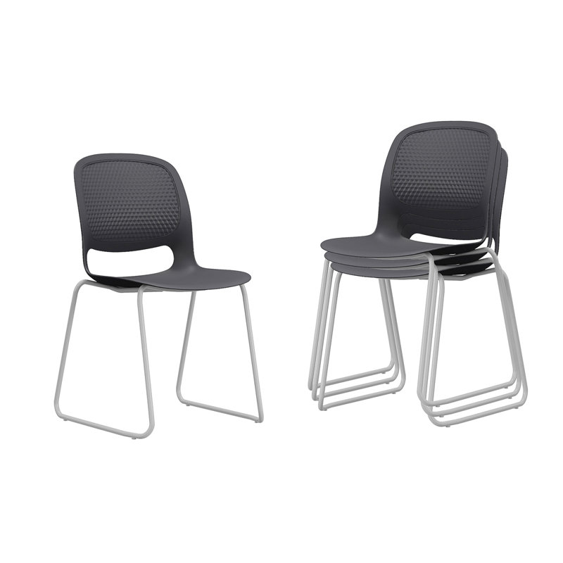 A Set Of 4 Stacking Chairs