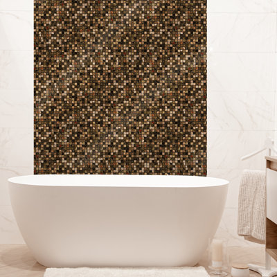 Marquina Metallic Marble Mosaic Wall Tile Sticker Set 15cm x 15cm