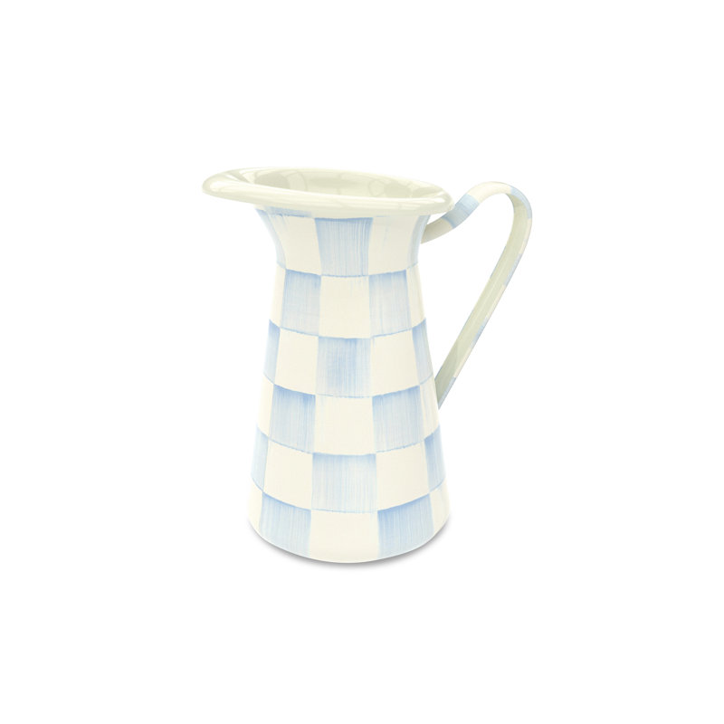 Violet Check Medium Practical Pitcher, White/Purple