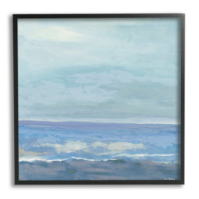 «Ocean Water Landscape Abstraction Blue Layered Waves» par - Impression