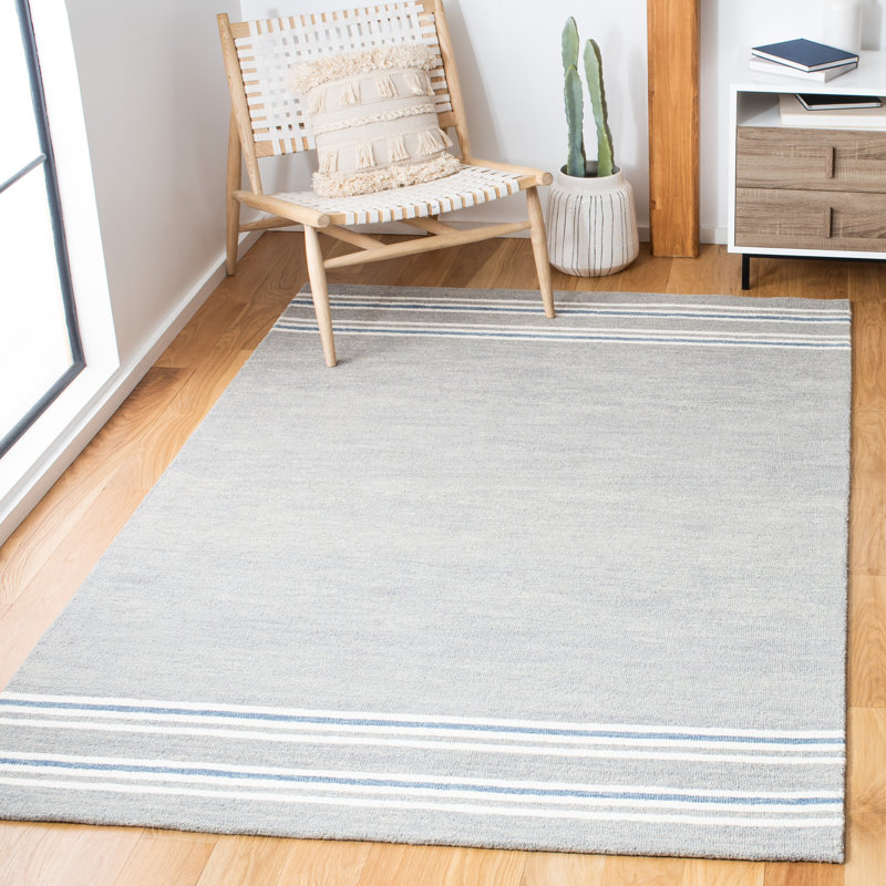 McMahon Hand Tufted Wool And Cotton With Latex Rug, Rectangle 6' x 9'