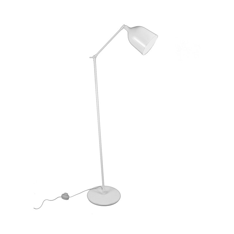 Mekano 162cm Swing Arm Floor Lamp, White
