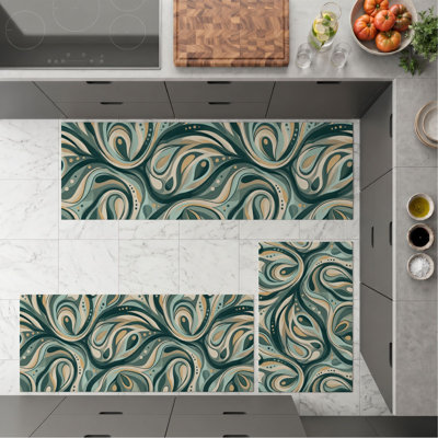 Tapis de cuisine Swirling Waves
