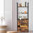File Cabinet with Lock and 2 Drawer, Wood File Cabinet with Shelves Compatible with Both Letter and Legal Size Folders, Rustic Brown