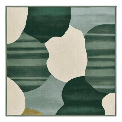 Tapis vert aquarelle lavable à la machine