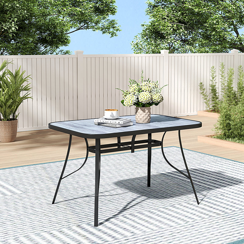 Rectangular Outdoor Table, 72.5cm H x 120cm W x 80cm D