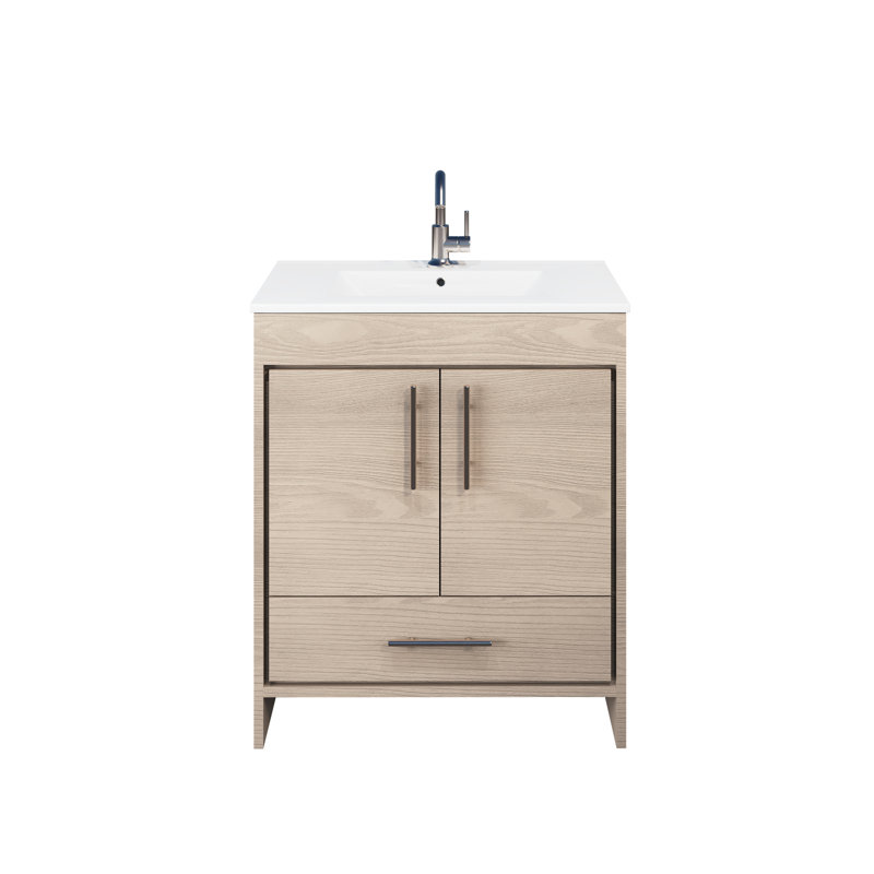 Ensemble de meuble-lavabo simple 30 po Sallisaw, Gris cendré