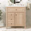 Meuble-lavabo en bois massif de 30 po avec tiroir rabattable et fermeture en douceur-1136570019